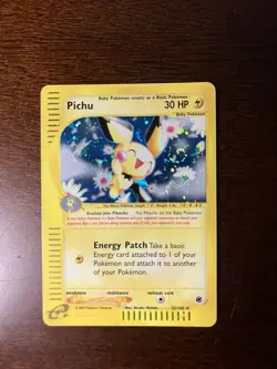 Pichu Holo Pokemon e-Card Series Expedition #22 2002 1kx5 - Image 1