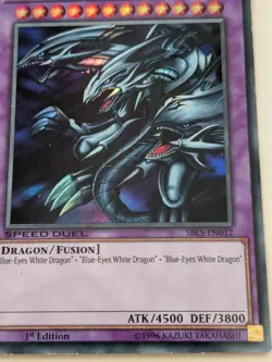 Blue-Eyes Ultimate Dragon SBLS-EN012 1st Edition Ultra Rare Yugioh - Image 3