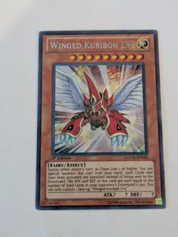 YUGIOH-WINGED KURIBOH LV9-1ST EDITION SECRET RARE-LCGX-EN043 - Image 1