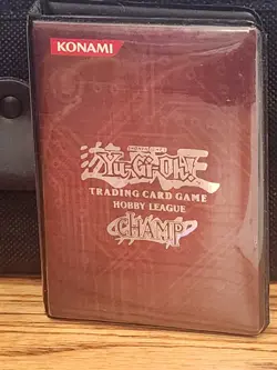 Yugioh Hobby League Champ Mini Album Binder Folder Storage Red Excellent Shape - Image 1