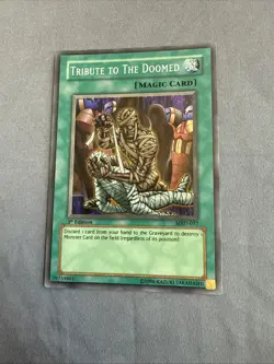 YUGIOH! “Tribute To The Doomed” MRD-057 Super Rare 1st edition - Image 1