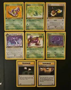 Team Rocket 1st Edition Pokemon 8 Card Lot Vintage WOTC - Image 1