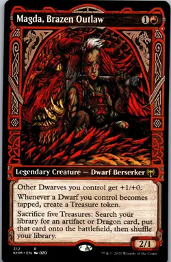 Magda, Brazen Outlaw Showcase MTG Kaldheim Rare NM Regular Magic Card - Image 1