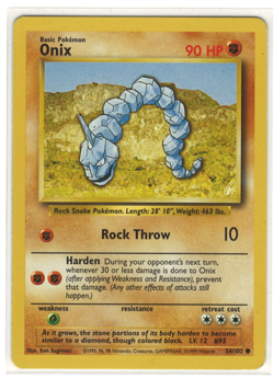 Onix 56/102 LP - Base Set Pokemon Card - Lightly Played - Image 1