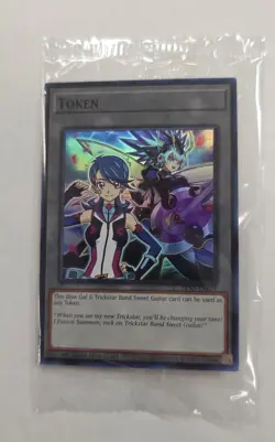 Yugioh Token Card TKN5-EN031 Blue Gal & Trickster Band Sweet Guitar New Sealed - Image 1