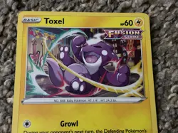 Pokemon Toxel Fusion Strike Card - Basic HP 60 Growl Attack - Image 1