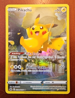 Pokemon TCG Crown Zenith Pikachu Full Art Holo Rare Card GG30/GG70 NM Pokemon - Image 1