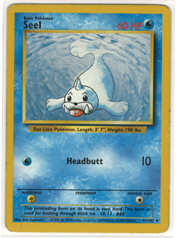 Seel 41/102 LP - Base Set Pokemon Card - Lightly Played - Image 1