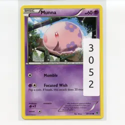 Pokemon TCG Munna 39/101 BW Plasma Blast Regular Common Card EN-LP 2013 - Image 3