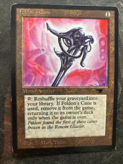 *** ANTIQUITIES Feldon's Cane - Dark Misprint *** DUTY FREE MtG Magic - Image 1