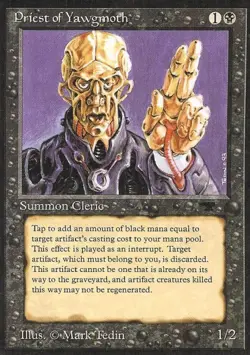 Priest of Yawgmoth - Light Play MTG Antiquities - Image 1