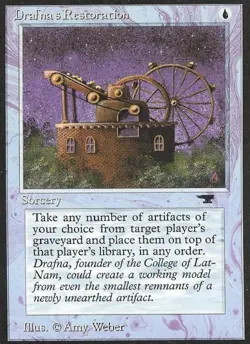 Drafna's Restoration - Light Play MTG Antiquities - Image 1