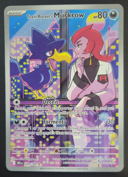 2025 Pokemon EN Destined Rivals #200/182 Team Rocket's Murkrow NM to Mint Cond - Image 1