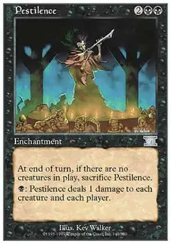 Pestilence - Light Play MTG Classic 6th Edition - Image 1