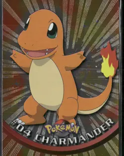 1999 Topps Pokemon TV Animation Edition Series 1 #4 Charmander Logo Foil - Image 1