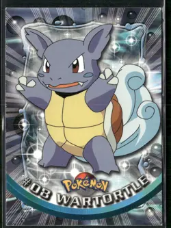 1999 Topps Pokemon TV Animation Edition Series 1 #8 Wartortle Blue Topps Logo - Image 1