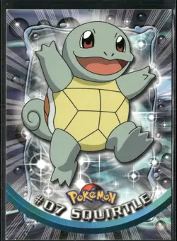 1999 Topps Pokemon TV Animation Edition Series 1 #7 Squirtle Black Topps Logo - Image 1