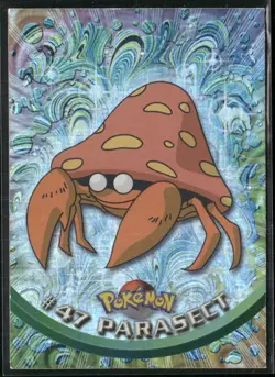 1999 Topps Pokemon TV Animation Foil #47 Parasect Blue Logo - Image 1
