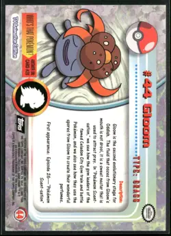 2000 Topps Chrome Pokemon #44 gloom - Image 2