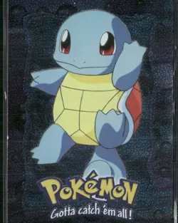 1999 Topps Pokemon the First Movie #E7 #07 Squirtle - Foil (Black Topps Logo) - Image 1