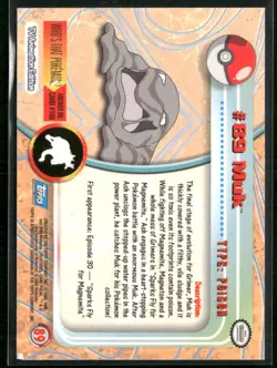 2000 Topps Pokemon TV Animation Edition Series 2 #89 Muk Foil - Image 2