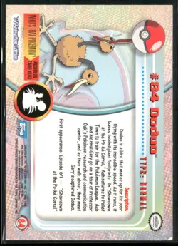 2000 Topps Pokemon TV Animation Edition Series 2 #84 Doduo - Image 2