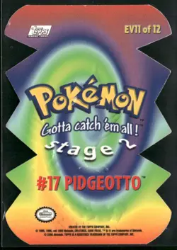 2000 Topps Pokemon Series 2 #EV11 Pidgeotto Die Cut Embossed - Image 2