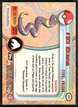 2000 Topps Chrome Pokemon #23 Ekans - Image 2