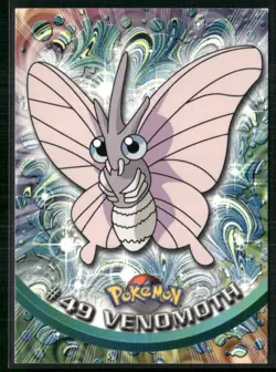 1999 Topps Pokemon TV Animation Edition Series 1 #49 Venomoth Blue Topps Logo - Image 1