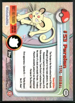2000 Topps Chrome Pokemon #53 Persian regular - Image 2