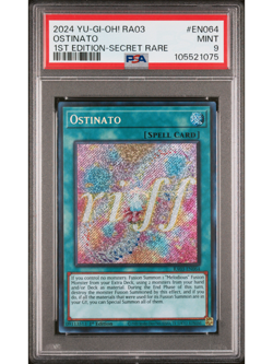 Yugioh RA03 OSTINATO 2024 1ST EDITION SECRET RARE #EN064 MINT 9 - Image 1