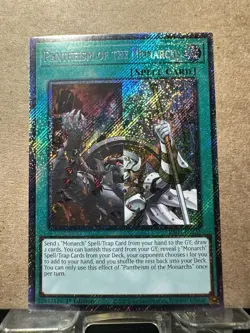 Yugioh Pantheism of the Monarch RA04-EN261 1st Edition Platinum Secret Rare NM - Image 1
