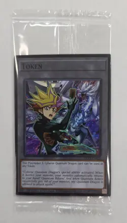 Yugioh Token Card TKN5-EN025 Playmaker & Cyberse Quantum Dragon New Sealed - Image 1
