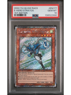 Yugioh RA03 E-HERO STRATOS 2024 1ST EDITION #EN177 GEM MT 10 - Image 1