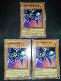 Yu-Gi-Oh RP01-EN064 - 3x Toon Summoned Skull Near Mint Yugioh - Pegasus Playset - Image 1