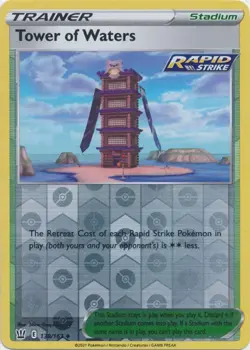Tower of Waters 138/163 Reverse Holo Battle Styles Pokemon Card NM - Image 1