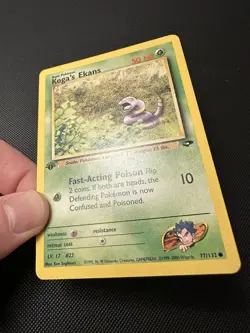 Koga's Ekans 77/132 Common Gym Challenge 1st Edition Pokemon Card WotC Vintage - Image 3