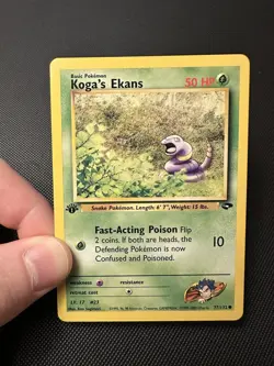 Koga's Ekans 77/132 Common Gym Challenge 1st Edition Pokemon Card WotC Vintage - Image 4