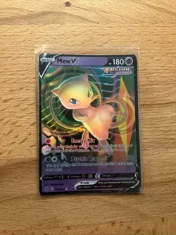 Pokemon TCG Mew V Fusion Strike Ultra Rare Full Art Holo NM Pokemon Card - Image 1