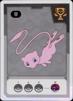 Pokemon Chips Board Game Korean Exclusive Mew Non TCG Card - Image 1