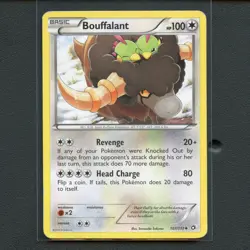 Pokemon TCG Bouffalant 107/113 BW Legendary Treasures Regular Card EN-MP 2013 - Image 1