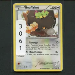 Pokemon TCG Bouffalant 107/113 BW Legendary Treasures Regular Card EN-MP 2013 - Image 3