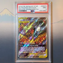 Moltres & Zapdos & Articuno GX SM210 - Hidden Fates- Pokemon Card - PSA 9 Promo - Image 1