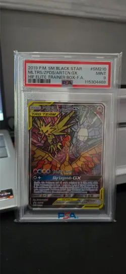 Moltres & Zapdos & Articuno GX SM210 - Hidden Fates- Pokemon Card - PSA 9 Promo - Image 1