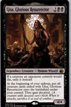 Gisa, Glorious Resurrector NM+ MTG Innistrad Midnight Hunt Rare Magic Card - Image 1
