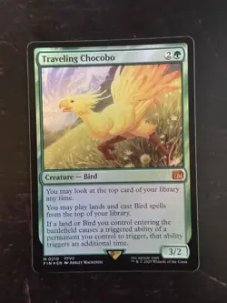 MTG Final Fantasy English Traveling Chocobo 0210 Foil - Image 1