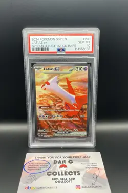 PSA 10 GEM MINT - Latias EX 239/191 SIR Surging Sparks Pokemon Card - Image 1