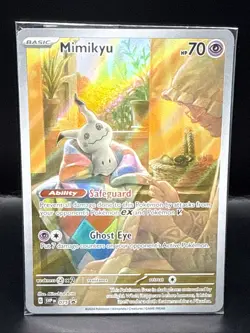Pokemon Mimikyu SVP 075 Paldean Fates Full Art Holo Black Star Promo Sealed A - Image 1