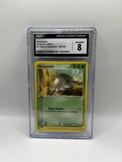 Pokemon EX Ruby & Sapphire Common Shroomish 69/109 CGC 8 NM/Mint - Image 1