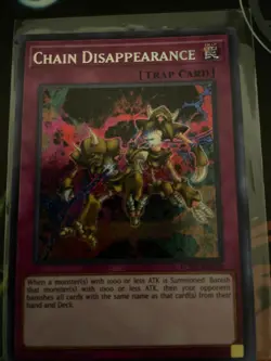 Yugioh LCKC-EN094 Chain Disappearance - Secret Rare 1st Edition NM Same Day Ship - Image 1